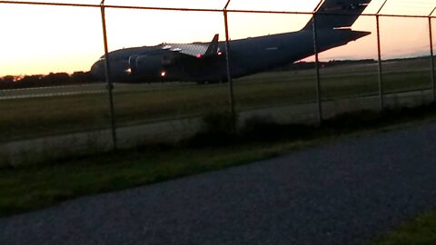 Air Force headed to the runway for takeoff