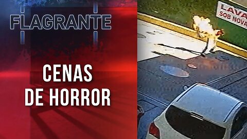 Frentista coloca fogo em cliente após discussão em posto de gasolina | FLAGRANTE JP