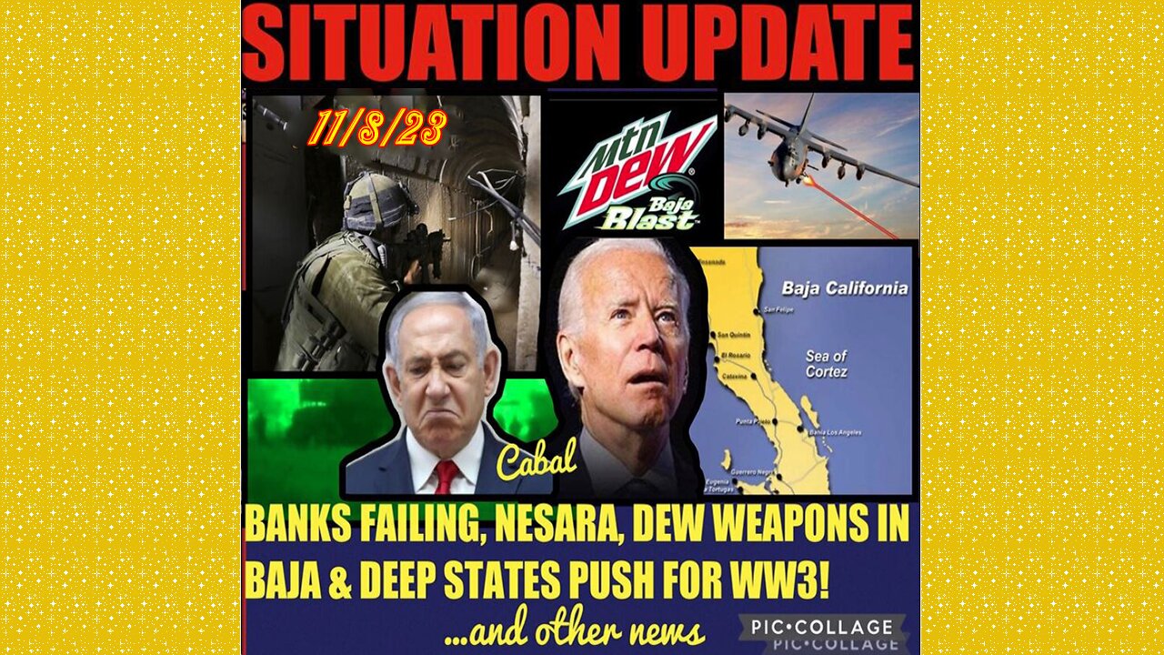 SITUATION UPDATE 11/8/23 - Nesara, Treasury Note, Israel War Escalation, Israel Underground Tunnels