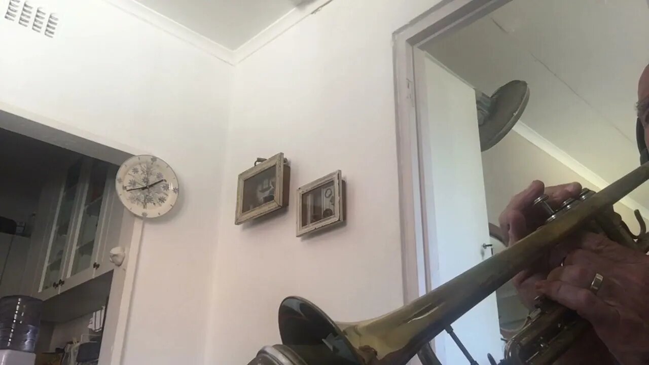 He Will Hold You Fast with live trumpet valve view.