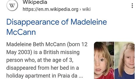 LEGENDARIC Disappearance of Madeleine McCann Madeleine Beth McCann (born 12 May 2003) -- A LEGEND -