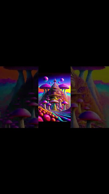 Psychedelic Mushroom🍄Pt 4 Palace art#shorts