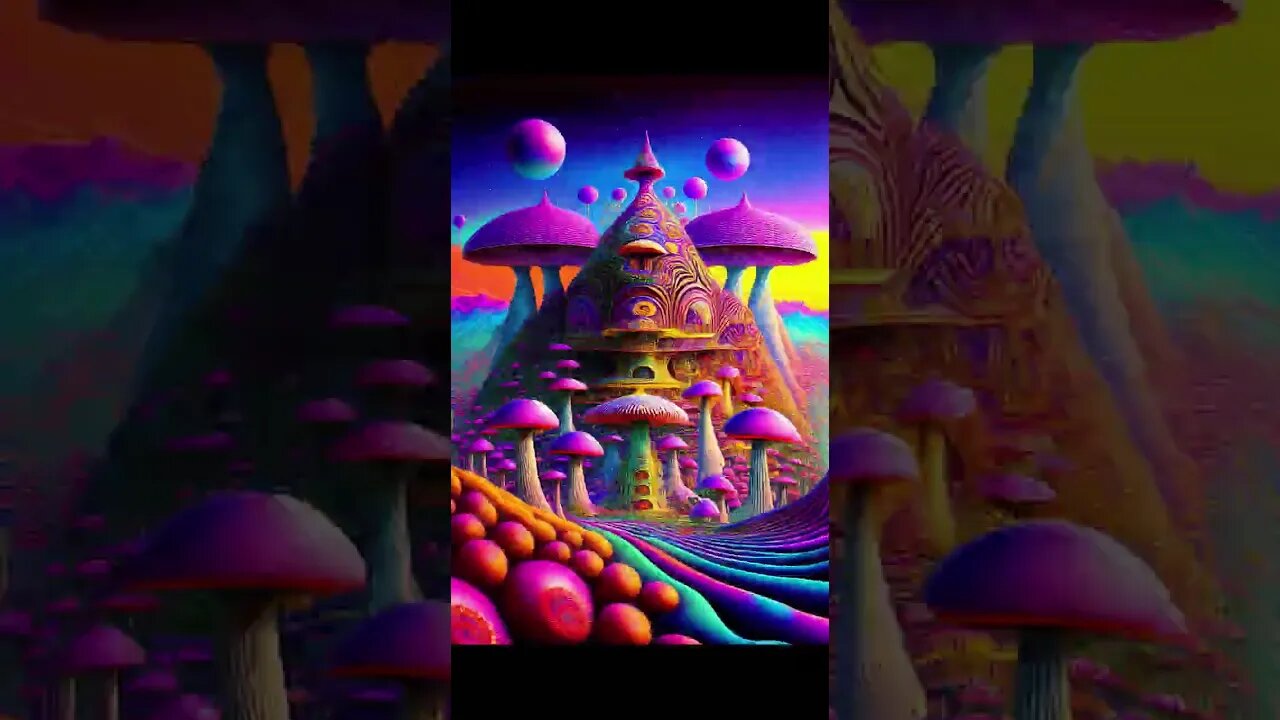 Psychedelic Mushroom🍄Pt 4 Palace art#shorts