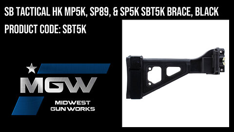 SB Tactical HK MP5K, SP89, & SP5K SBT5K Brace, Black - SBT5K