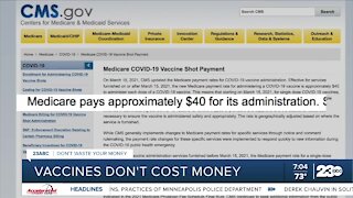 Being billed for the COVID vaccine? Vaccines don't cost anything.