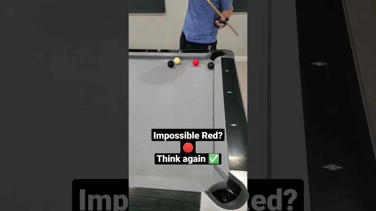 DO THIS to pot this IMPOSSIBLE Red ⚪🔴✅ #billiards #shorts