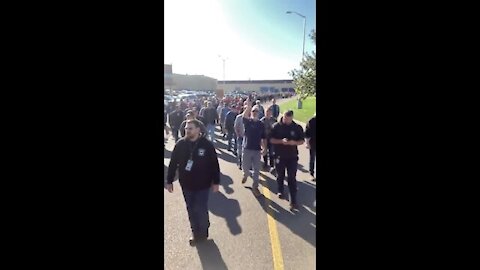 BOOOM:General Electric employees walk off their job in protest against vaccine mandates.