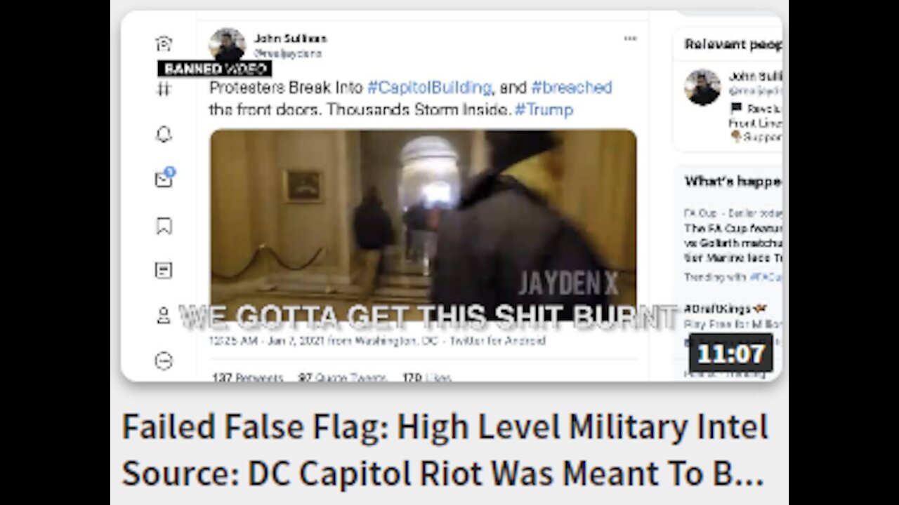 Failed False Flag: High- Level Military Intel Source:- DC Capitol Riot Was Meant To Be Much Larger