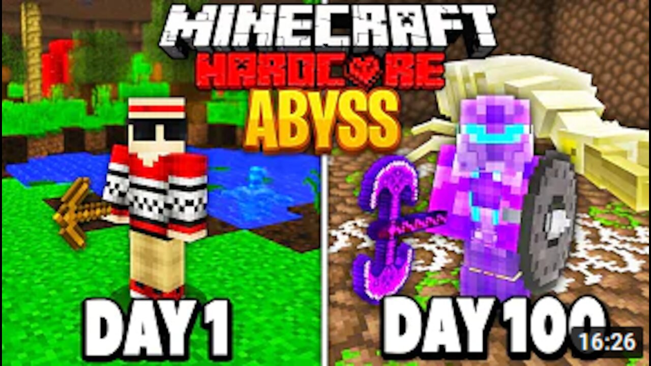 I Survived 100 Days in the Abyss on Minecraft.. Here's What Happened..