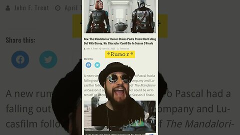 Mando To DIE In Next Mandalorian Episode? *RUMOR* Pedro Pascal No More? #shorts #starwars