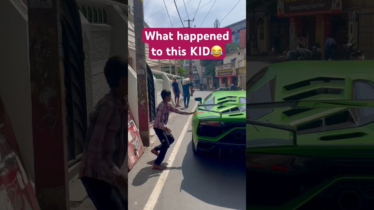 Kid is kidding with the Lamborghini Aventador SVJ #lamborghini