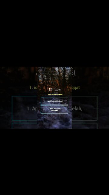 Surah Al-InsyiQaaq Ayat 1-2 . #alquran #quran #murottal