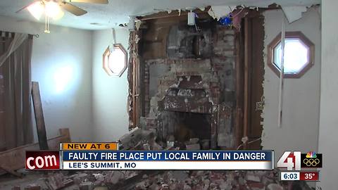 Faulty fireplace burns Lee’s Summit house