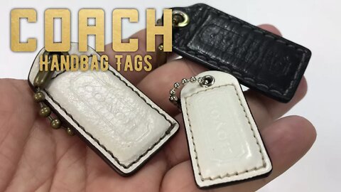 Using Coach leather tags for key fobs