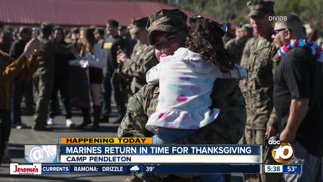 Families, friends await return of Marines and sailors ahead of Thanksgiving