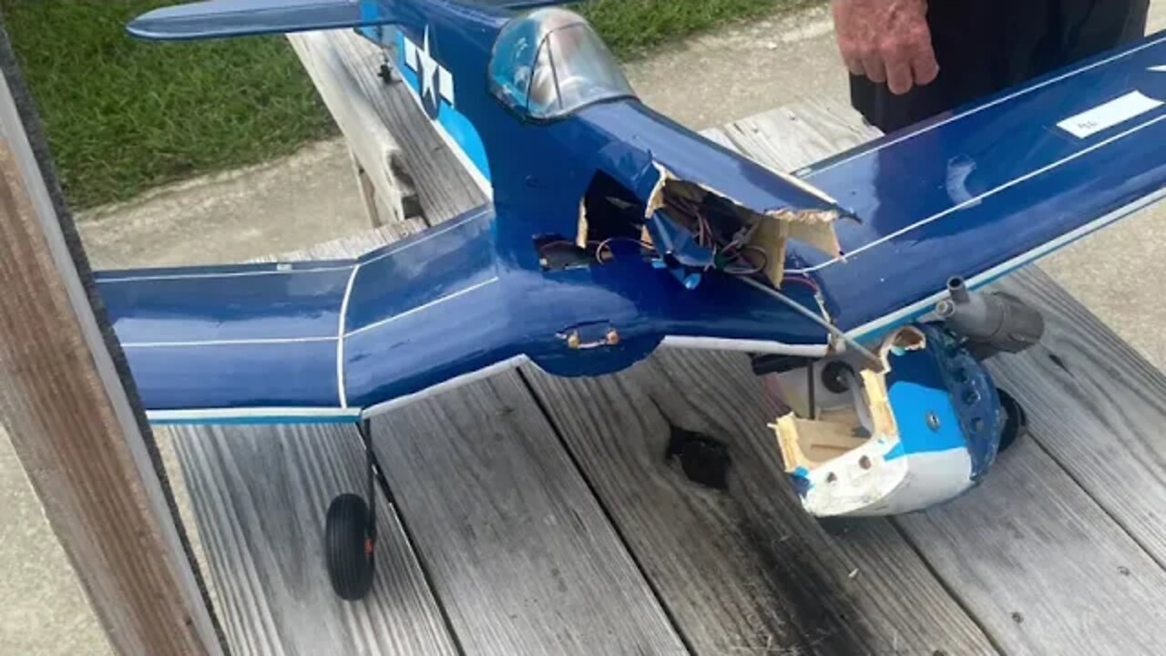 RC Corsair Crash #rcplanes #rccrash