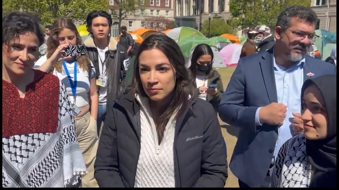 AOC Shows Her Support For Pro Hamas Protestors At Columbia