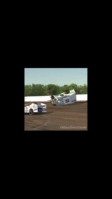 iRacing Dirt Modified Muddy Mayhem; Cars Crashing and Flipping End Over End and Side Over Side! 🏁