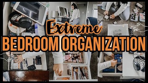 *EXTREME* BEDROOM ORGANIZE WITH ME 2021 🧡 | SMALL BEDROOM ORGANIZATION IDEAS | ez tingz