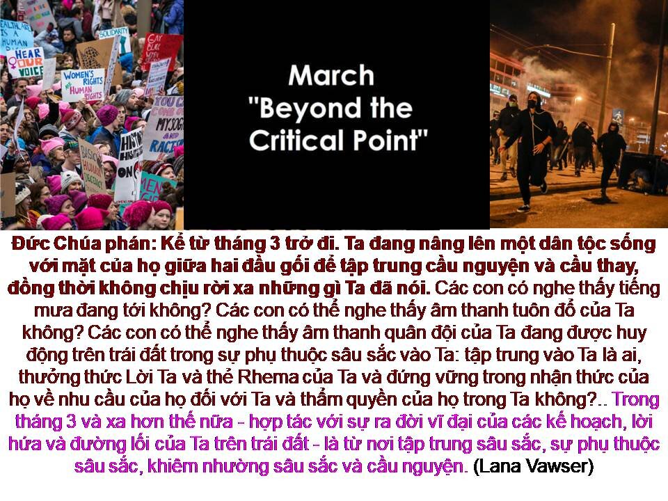 CHÚA PHÁN! ‘HÃY THÚC GIỤC’! TẬP TRUNG! THÁNG 3 VÀ XA HƠN NỮA SẼ CÓ MỘT SỰ HUY ĐỘNG VĨ ĐẠI’.