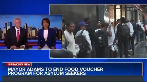 NYC Mayor Eric Adams has declared that the city will discontinue providing food vouchers to migrants