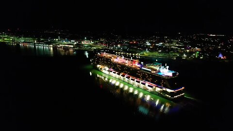 NCL Norwegian Getaway cruise ship arriving in Southampton UK drone 4k footage & timelapse.