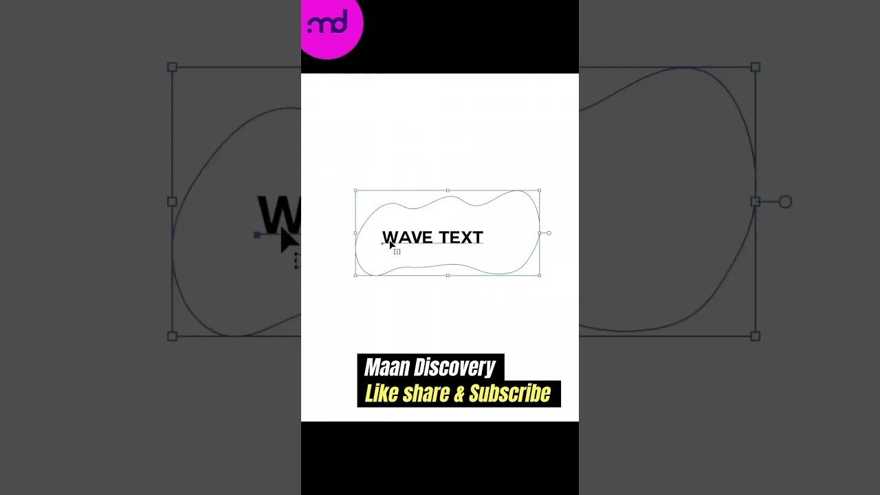 How to create Wave Text Effect in Illustrator #shorts #viral