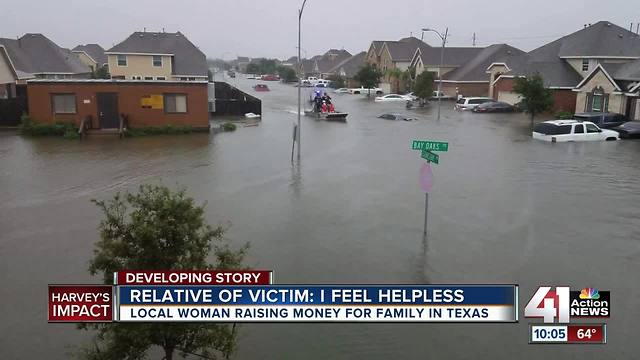 JoCo woman raises money for sister hit by Harvey