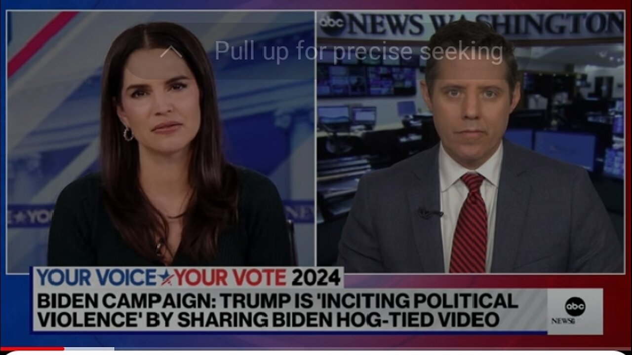 Biden campaign: Trump inciting violence by sharing Biden hog-tied video.