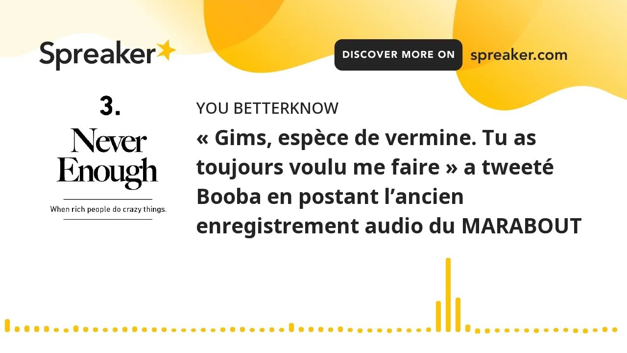 « Gims, espèce de vermine. Tu as toujours voulu me faire » a tweeté Booba en postant l’ancien enregi