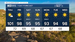 More 100s possible after our first triple-digit day of the year