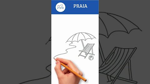 COMO DESENHAR UMA PRAIA COM GUARDA-SOL . PASSO A PASSO. MUITO FÁCIL