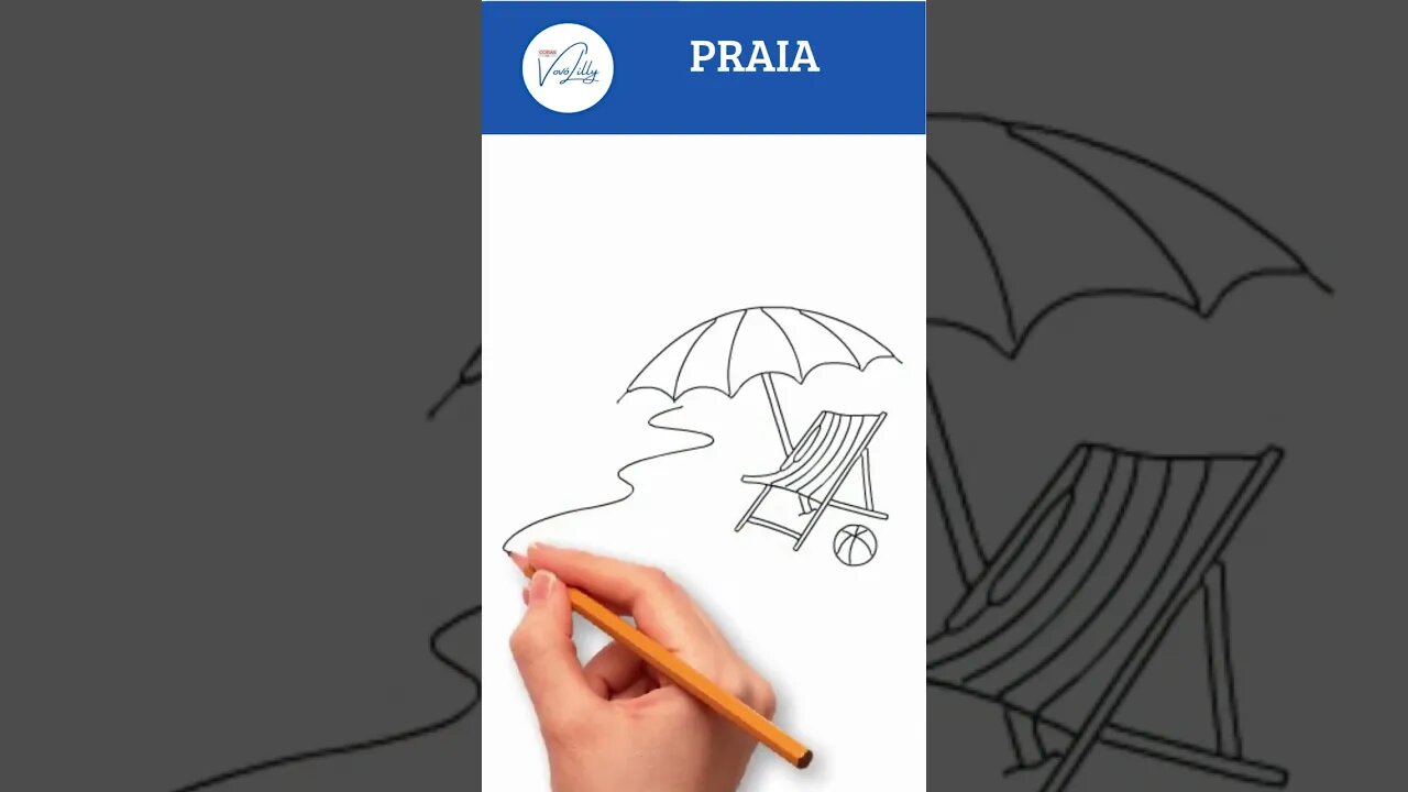 COMO DESENHAR UMA PRAIA COM GUARDA-SOL . PASSO A PASSO. MUITO FÁCIL