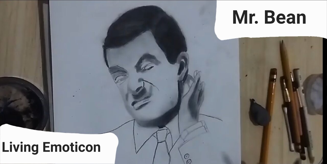 Mr. Bean Charcoal drawing #02