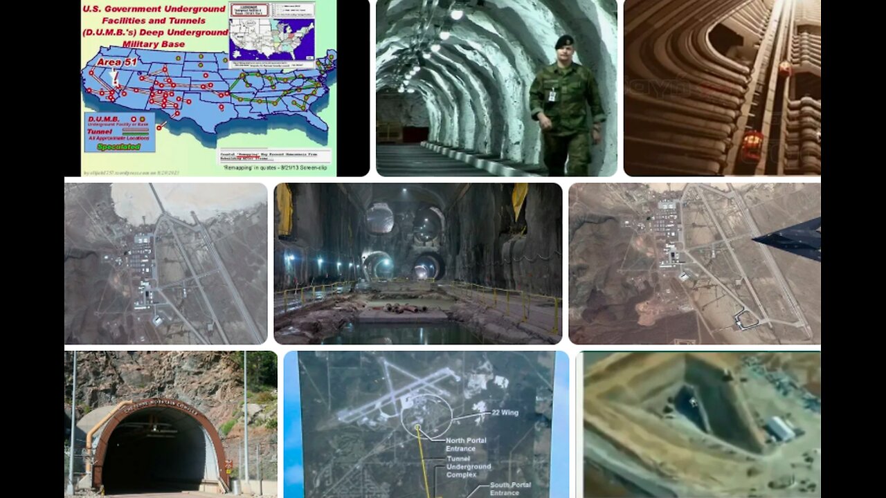 UNDERGROUND MILITARY BASES TUNNELS AREA 51 NEVADA CALIFORNIA CANADA