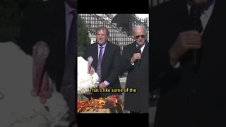 Joe Biden gets OWNED by Thanksgiving Turkey