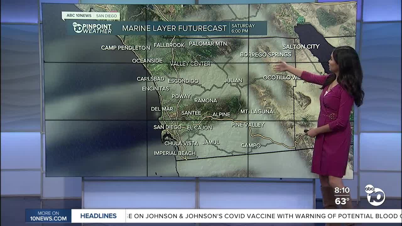 ABC 10News Pinpoint Weather for Sat. Apr. 24, 2021