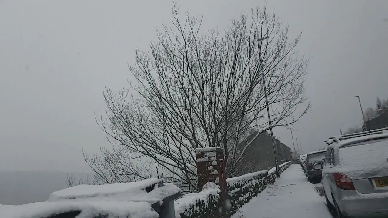 Sunday walk , the snow fell , i fell