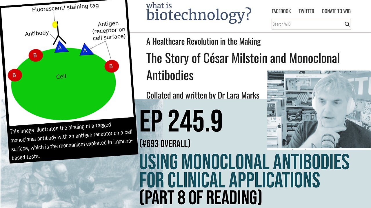 "The Story of Cesar Milstein and Monoclonal Antibodies" Part 9: Clinical applications (245.9)