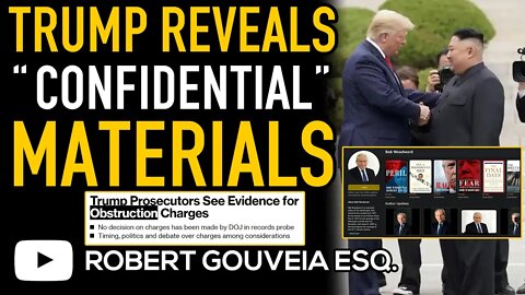 Trump REVEALS "Confidential" Material in BOB WOODWARD Interviews