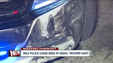 Police chase through N.E. Ohio sends a trooper to the hospital