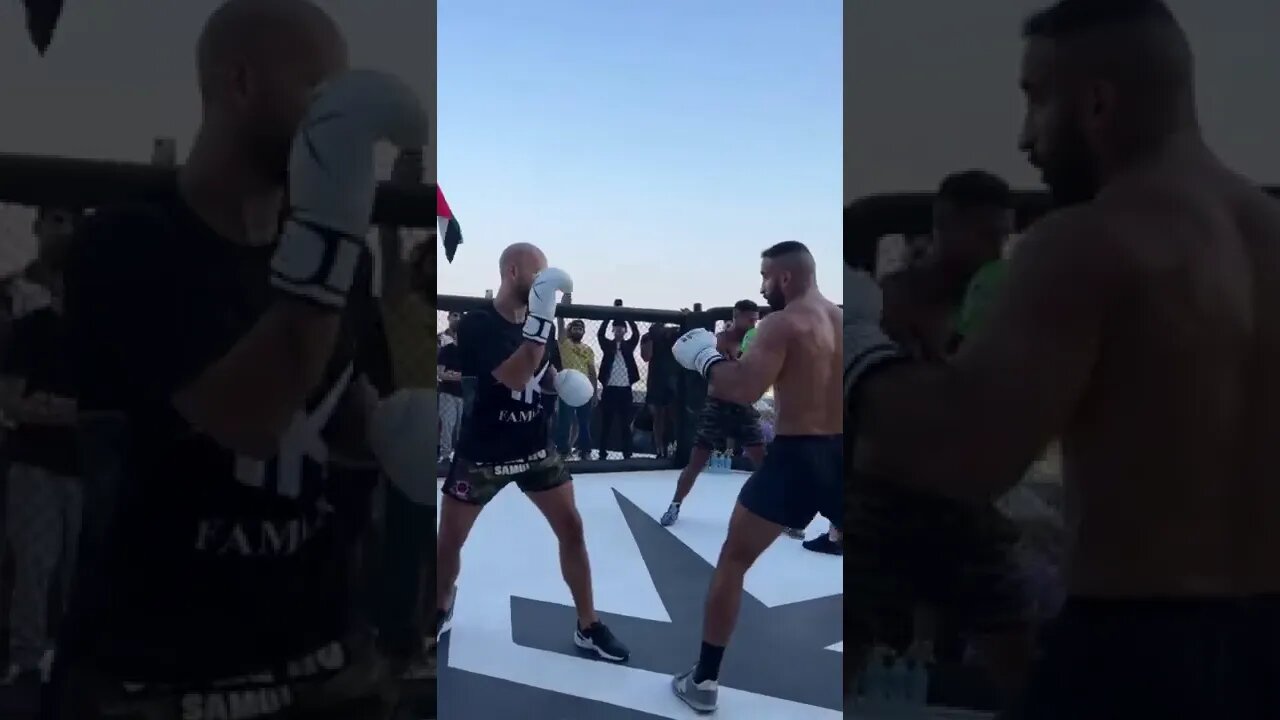 Andrew Tate Sparring In Dubai Tam Khan