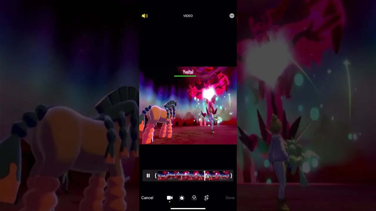 Pokémon Sword - Dynamax Yvelta Used Oblivion Wing!