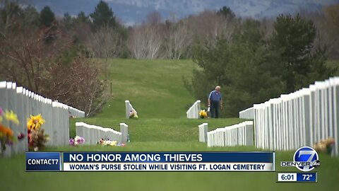 Thieves target woman visiting father's grave at Fort Logan National Cemetery