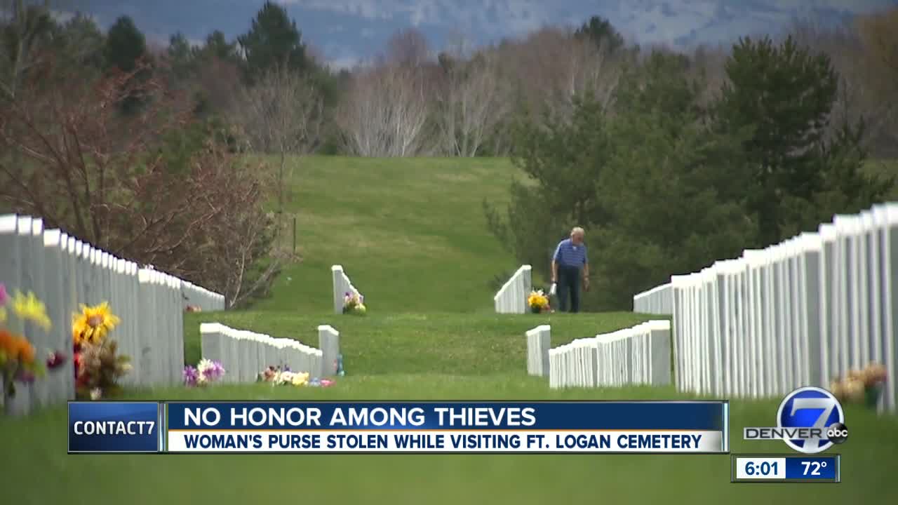 Thieves target woman visiting father's grave at Fort Logan National Cemetery