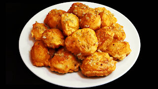 Fantastically tasty: Potatoes in batter with garlic and butter