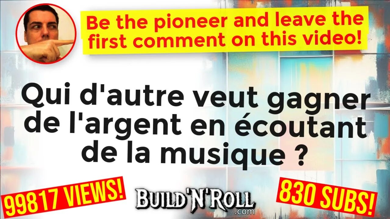 Qui d'autre veut gagner de l'argent en écoutant de la musique ?