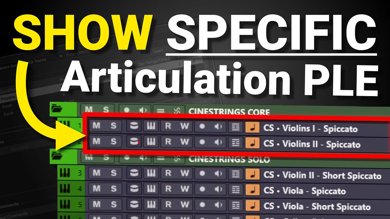 Cubase PLE Tutorial: Showing Specific Articulations