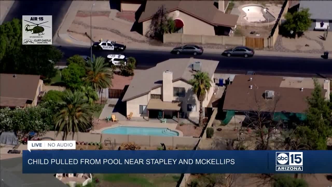 Child pulled from pool in Mesa Thursday