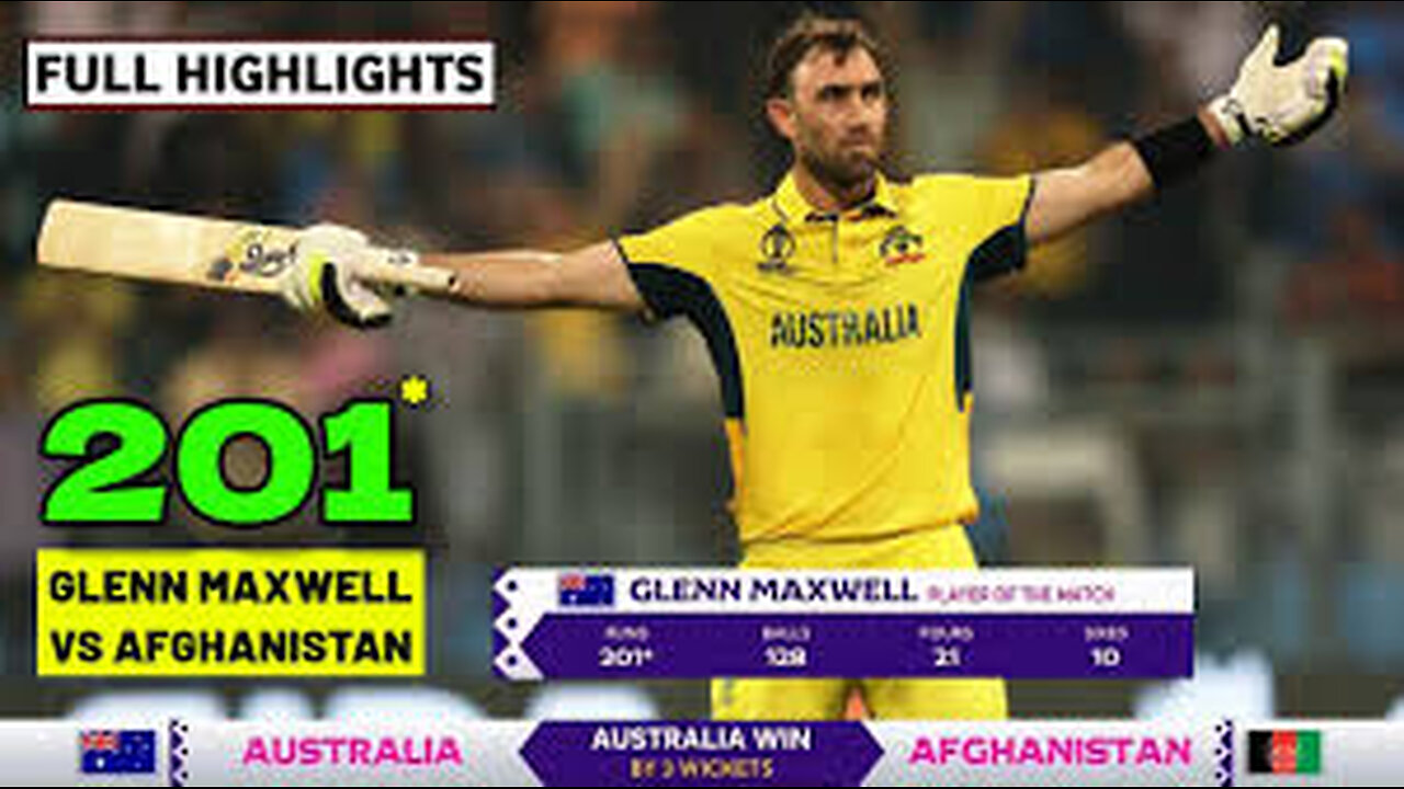 Glenn Maxwell produces one of the greatest ODI knocks of all-time | CWC23